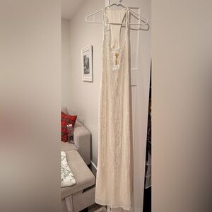 Vintage  White Sequin Dress